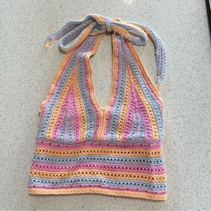 Hollister halter crochet top, size S, worn once